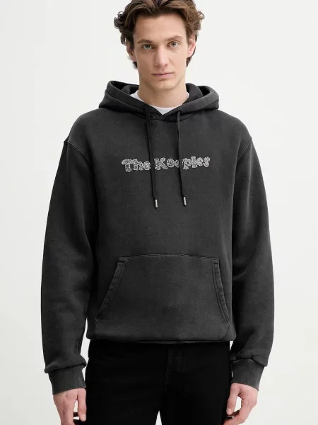 The Kooples hanorac de bărbați cu glugă cu imprimeu gri