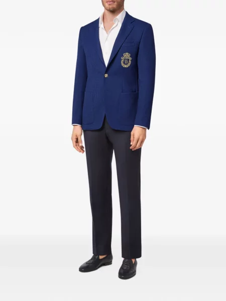 Sacou Billionaire cu broderie albastru