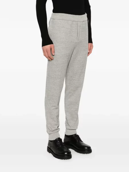 Pantaloni Prada cu broderie alergare gri