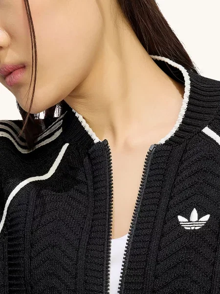 Adidas Originals Pletený Svetr Sst S Odnímatelnou Kapucí černá bílá
