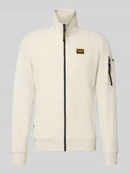 Bluza rozpinana ze stójką i naszywką z logo Pme Legend biała