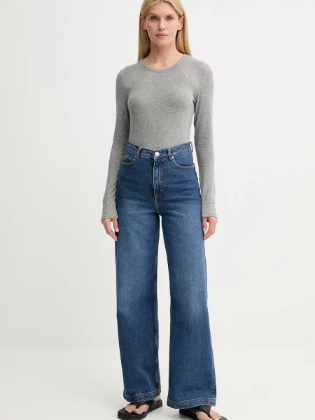 Лонгслів з домішкою вовни MUNTHE LUTEST сірий