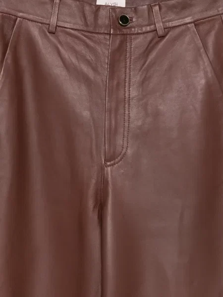 Cu centură pantaloni Alysi din piele maro