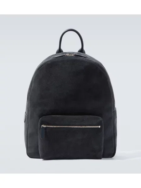 Rucsac Kiton din piele de căprioară albastru