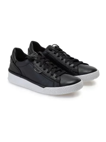 Sneakersy Clarks skórzane czarne