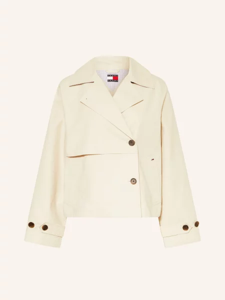 Krátká džínová bunda Tommy Jeans béžová