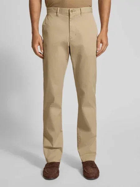 Chinosy o kroju straight fit z mieszanka bawełny model DENTON' Tommy Hilfiger beżowe