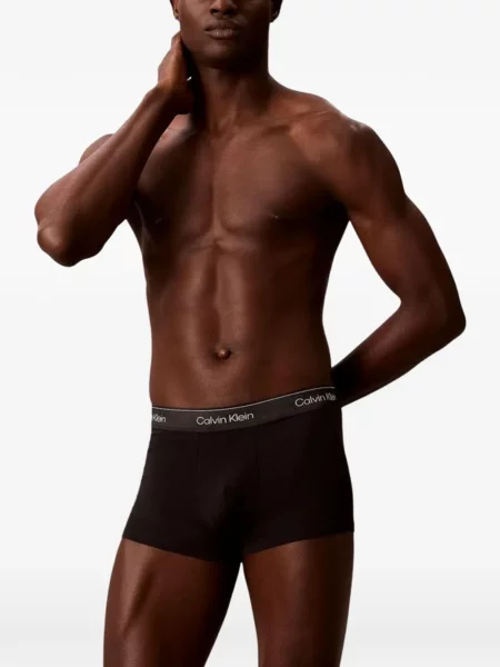 Boxeri Calvin Klein Underwear cu autograf negru