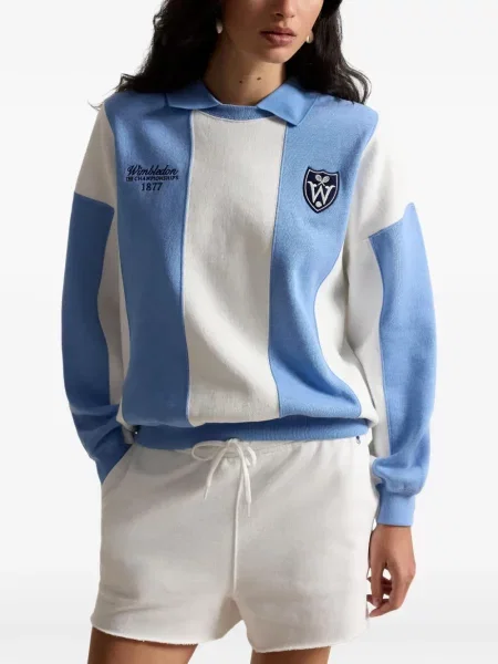 Велурени бягане с яка чорапи Polo Ralph Lauren синьо