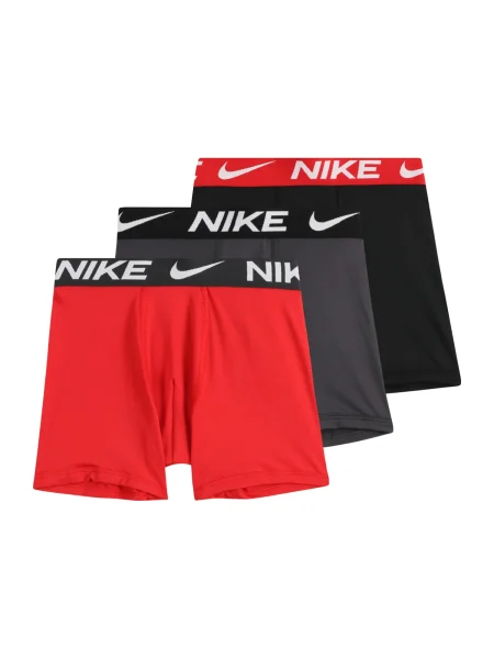 Nike Sportswear Nohavičky červená / tmavosivá / čierna biela