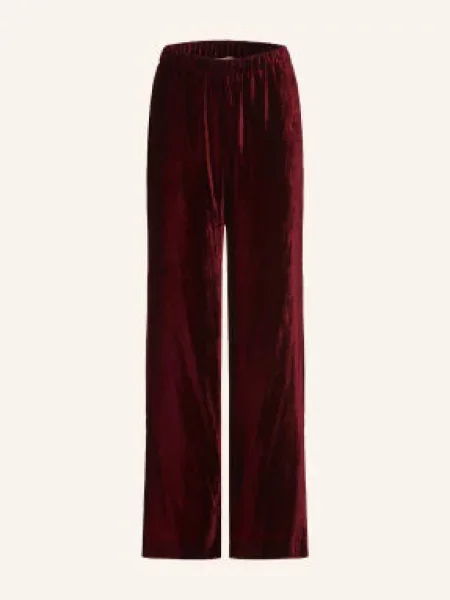 Weekend Max Mara Sametové Marlene Kalhoty Značky Edro tmavě červená