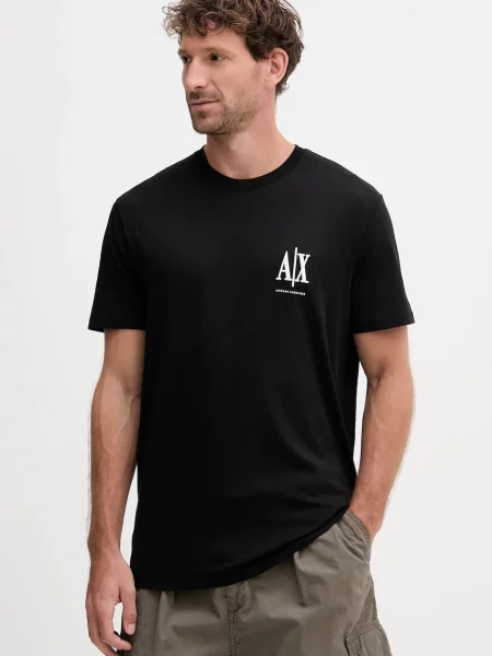 ARMANI EXCHANGE Tricou / alb negru