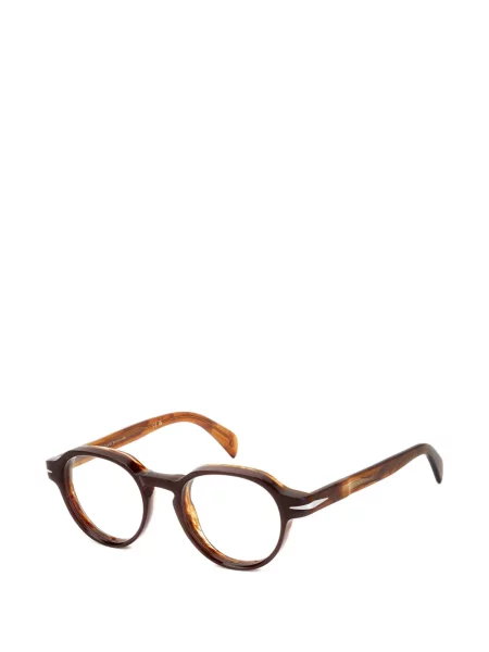 Ochelari de soare Eyewear By David Beckham cu imprimeu geometric maro