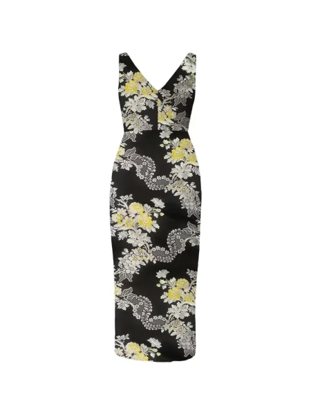 Rochie midi Erdem din jacard negru