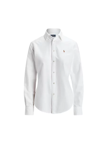 Polo Ralph Lauren bluzka koszulowa Kobiety jednolity 34 biały