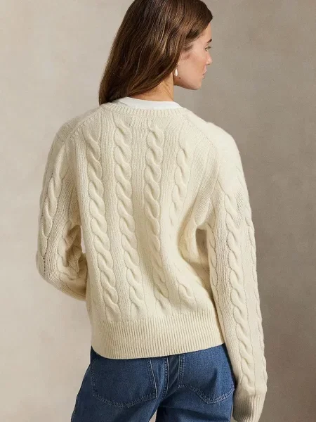 Шерстяной кардиган Polo Ralph Lauren белый