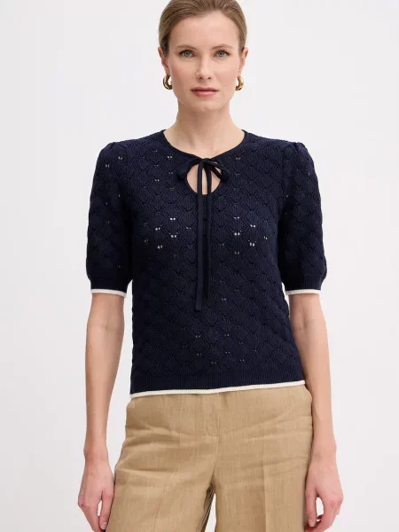 Twinset pulover za žene s pamukom plava