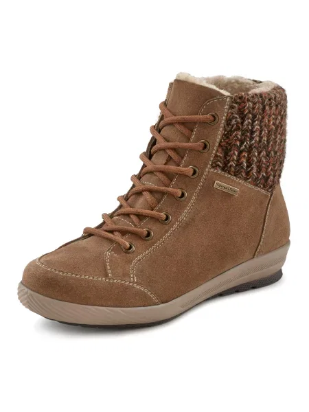 LASCANA Ghete cu șireturi cămilă maro