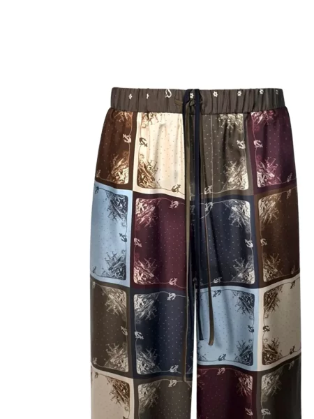 Pantaloni Monse de mătase maro
