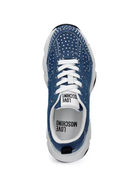 Stras sneakerși Love Moschino albastru
