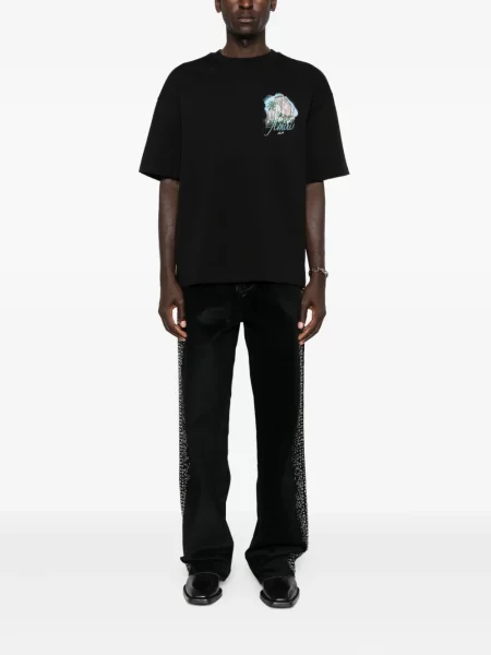 Tricou Amiri cu imagine negru