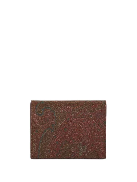 Raštuotas piniginė Etro su paisley raštu raudona