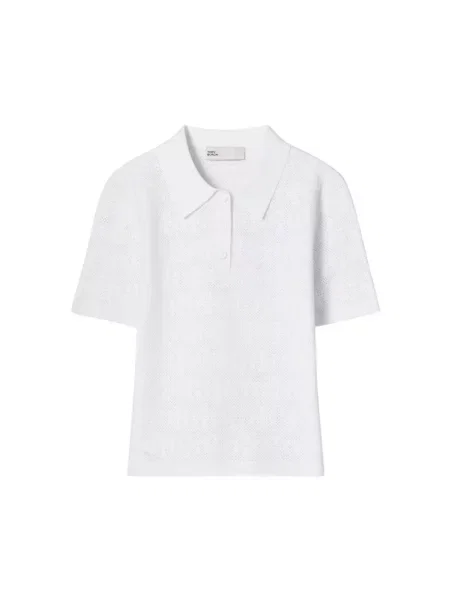 Koszulka polo Tory Burch biała