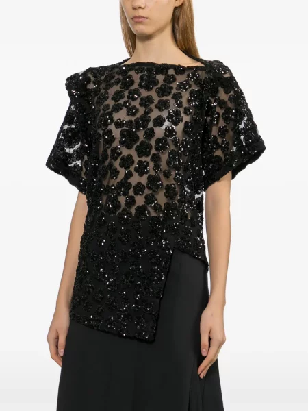 Top Junya Watanabe cu paiete negru