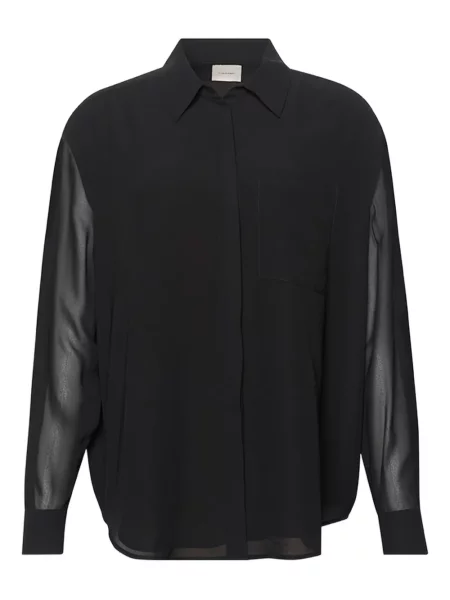 Cămașă Calvin Klein transparente negru