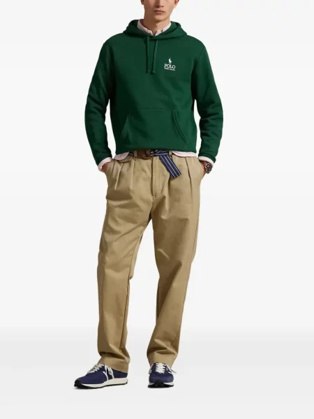 Ριγέ polo Polo Ralph Lauren με κουκούλα με αυτόγραφο λευκό