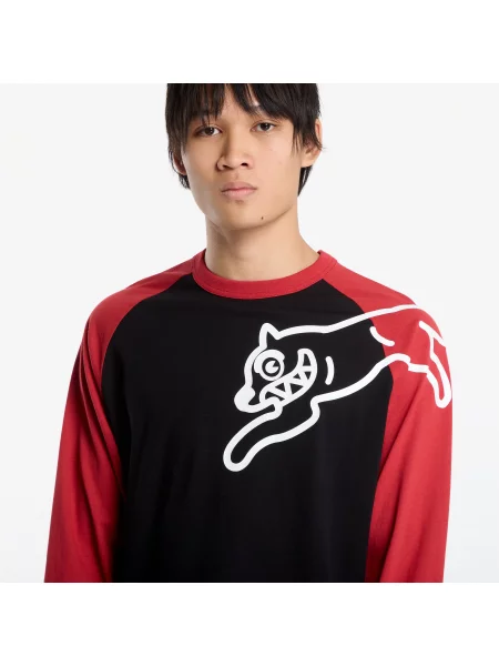 Póló Billionaire Boys Club Icecream Running Dog Raglan Ls T-Shirt Black S fekete