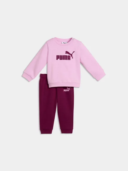 Дитячий Спортивний костюм PUMA Ess Crew Set Fl комбінований верх рожевий
