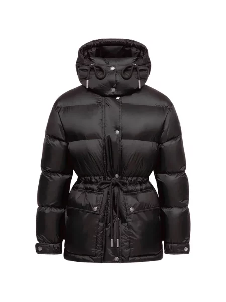 Geacă cu puf Moncler cu glugă negru