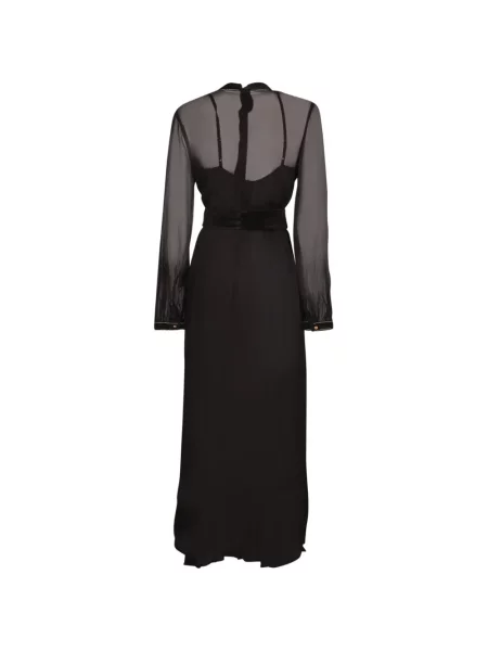 Rochie maxi Philippa 1970 cu broderie cu model paisley negru