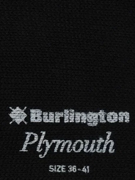 Skarpety z detalem z logo model ‘PLYMOUTH’ Burlington czarne