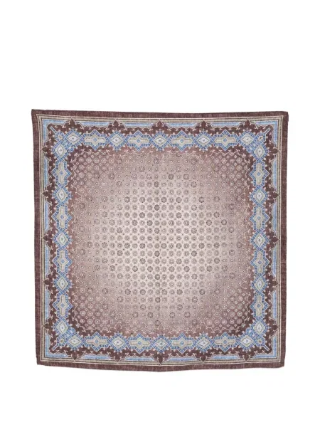 Шал Dell'oglio на цветя с принт кафяво