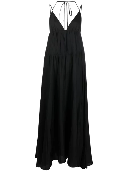 Rochie maxi Joseph de mătase lungă de costum negru