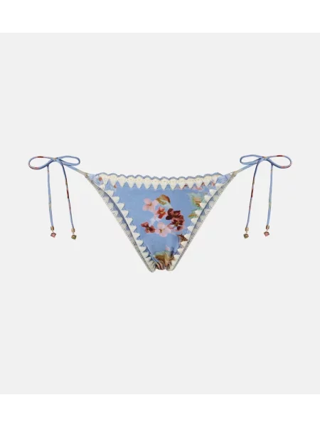 Bikini Zimmermann cu model floral albastru