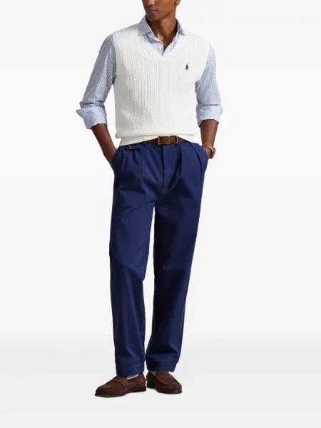 Μικρός πλεκτά σορτς Polo Ralph Lauren με κέντημα λευκό