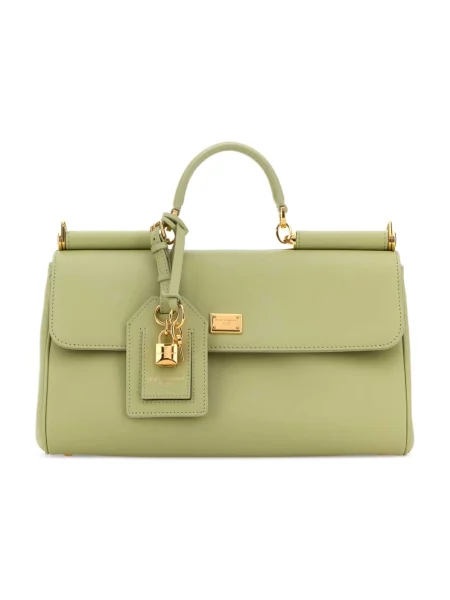 Torebka Dolce And Gabbana skórzana zielona