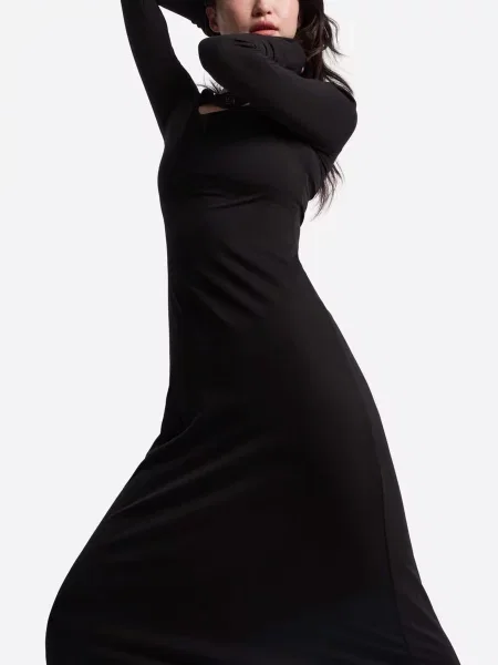 Макси платье Armani Exchange черное