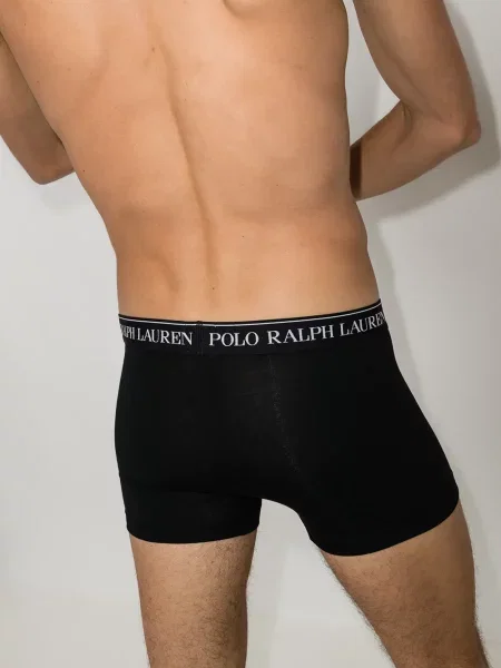 Pruhované keprové kalhotky Polo Ralph Lauren modré