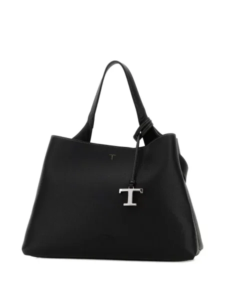 Geanta de piele Tod's din piele negru