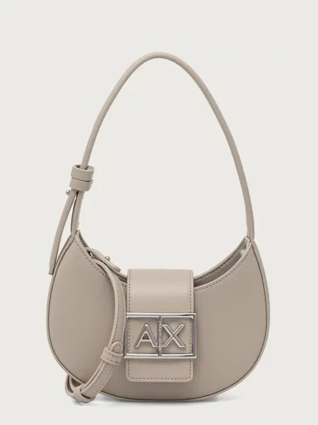 Armani Exchange geantă crossbody pentru femei cu imitație de piele bej