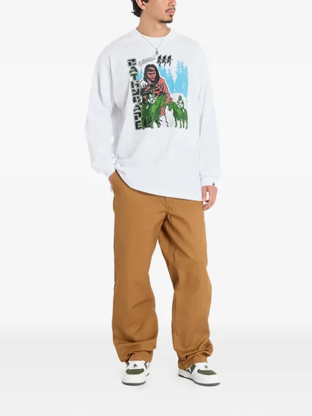 Tricou A Bathing Ape® cu imagine lung alb