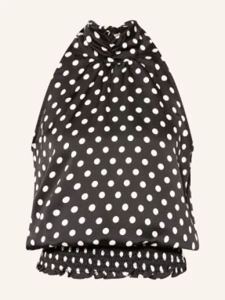 Top Neo Noir z falbankami biały