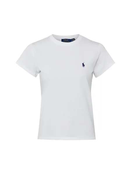 Dzianinowa koszulka polo Polo Ralph Lauren klasyczna biała