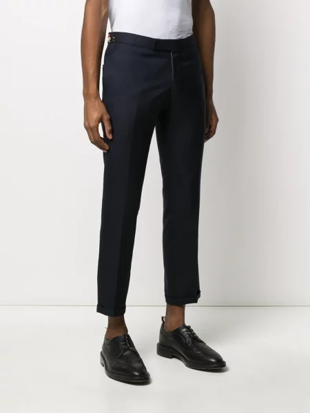 Keprové kalhoty Thom Browne modré