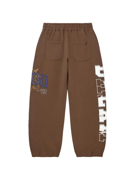 Pantaloni Vale cu imagine alergare maro