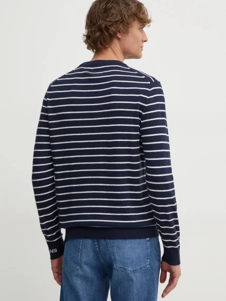 Светр з домішкою вовни Pepe Jeans NEW ANDRE STRIPES легкий синій